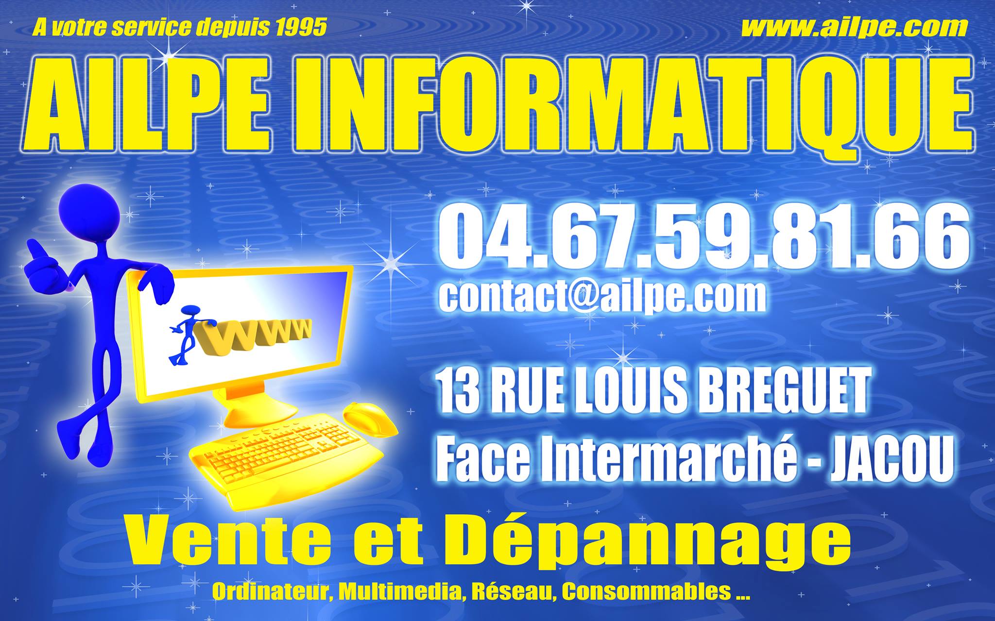 Équipe de Ailpe Informatique, magasin informatique à Jacou