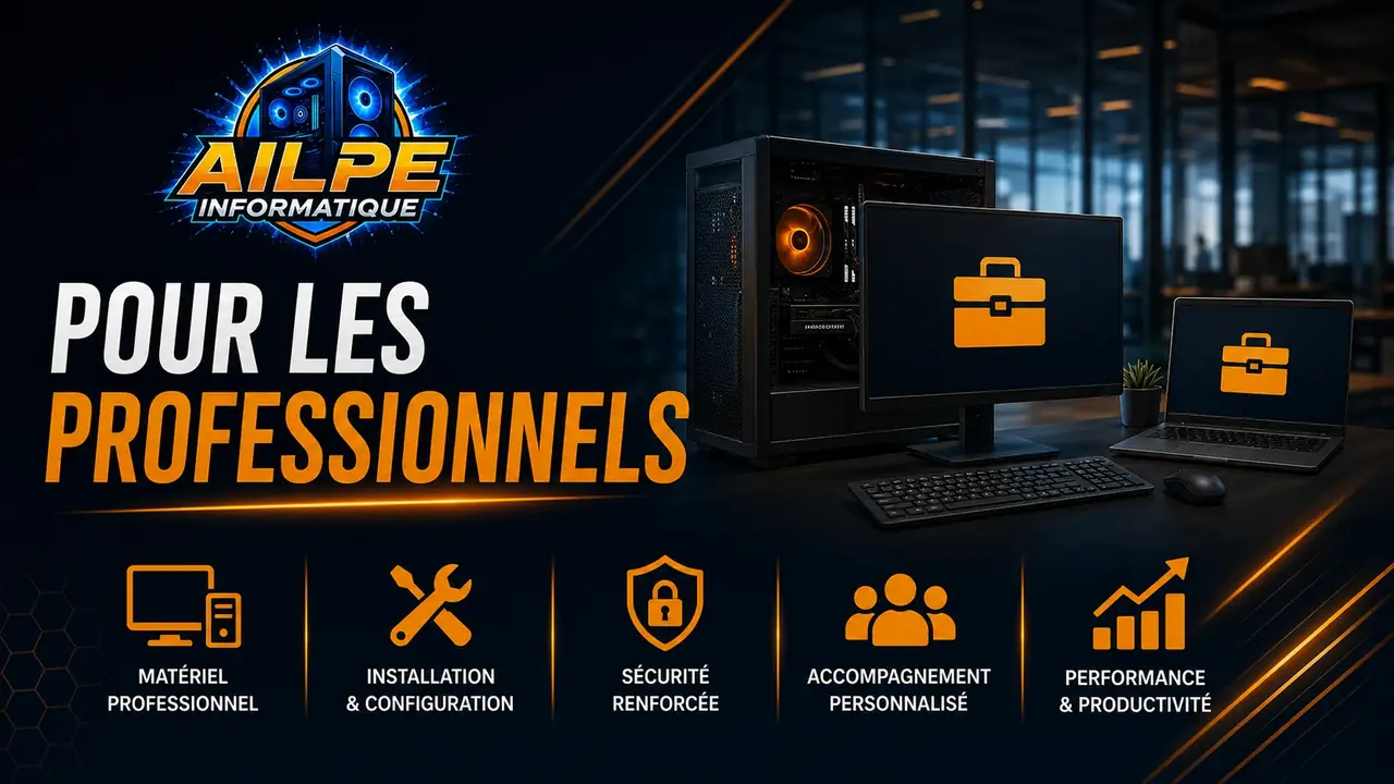 Solutions informatiques pour les professionnels : matériel, installation, sécurité